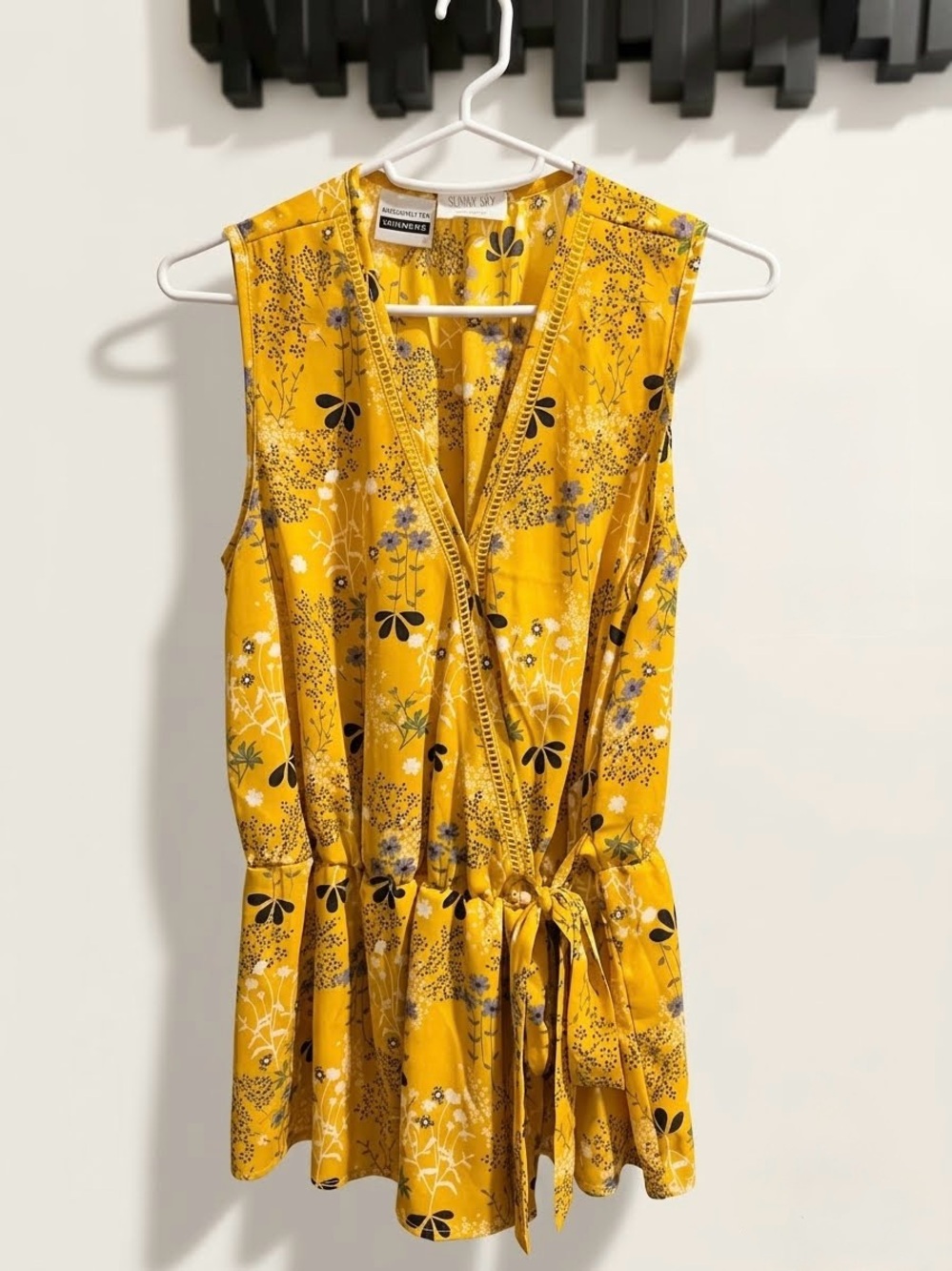 Sienna Sky Mustard Yellow Floral shirt